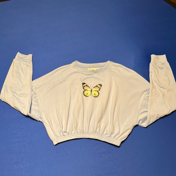 STREETWEAR SOCIETY WOMEN CROPPED LONG SLEEVE TOP SIZE M - Picture 2 of 10